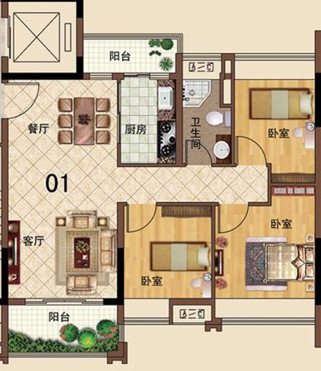 宅男视频APP在线观看陶瓷磚應用效果：大瀝碧桂園·華府01戶型宅男视频免费版APP下载效果鑒賞